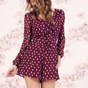 Stylish Burgundy Jumpsuit with White Accents